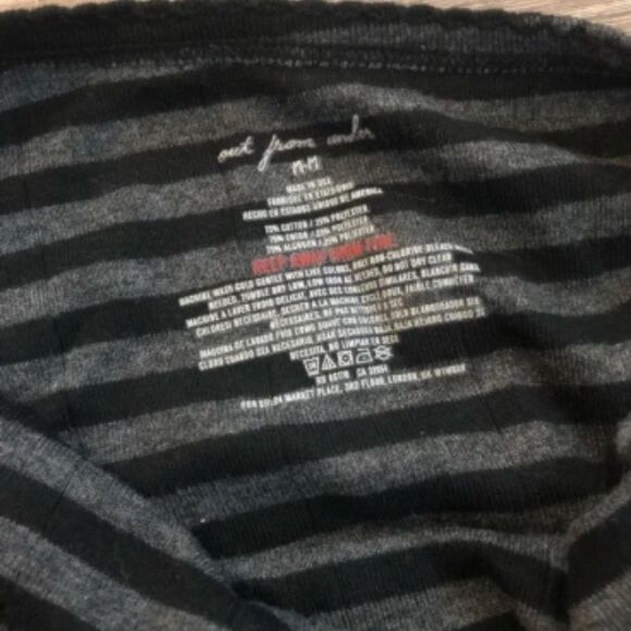 Urban Outfitters Out From Under Grey & Black Striped Halter Top - Picture 6 of 6